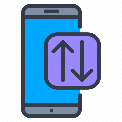 Smartphone, arrows, up, down, mobile icon - Download on Iconfinder