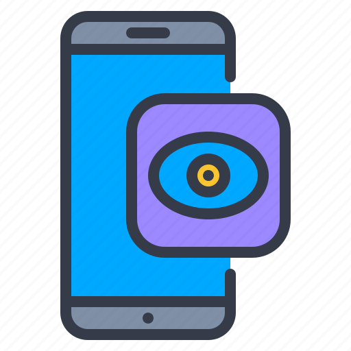 Smartphone, eyes, mobile, eye, view icon - Download on Iconfinder