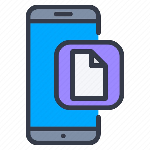 Smartphone, file, document, page, paper icon - Download on Iconfinder