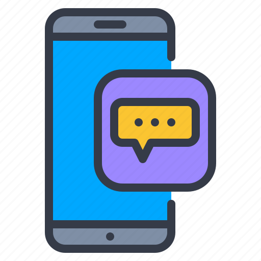 Smartphone, message, chat, talk, communication icon - Download on Iconfinder