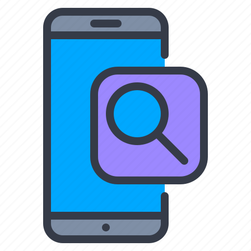 Smartphone, search, find, zoom, magnifier icon - Download on Iconfinder