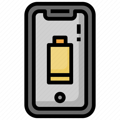 Low, battery, charging, electronics, mobile, phone, communications icon - Download on Iconfinder