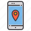 location, navigator, pointer, smartphone 