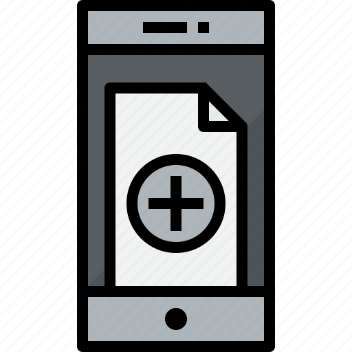 Add, commnication, device, doc, smartphone, technology icon - Download on Iconfinder