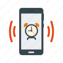alarm, clock, reminder, ring, smartphone, sound, time