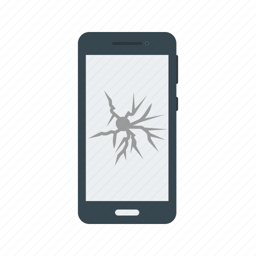 Broken, crack, damage, drop, phone, screen, smartphone icon - Download on Iconfinder