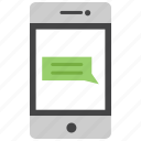 chat, communication, conversation, mobile phone, notification, smartphone
