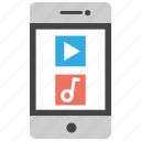 app, application, media, music, smartphone, songs