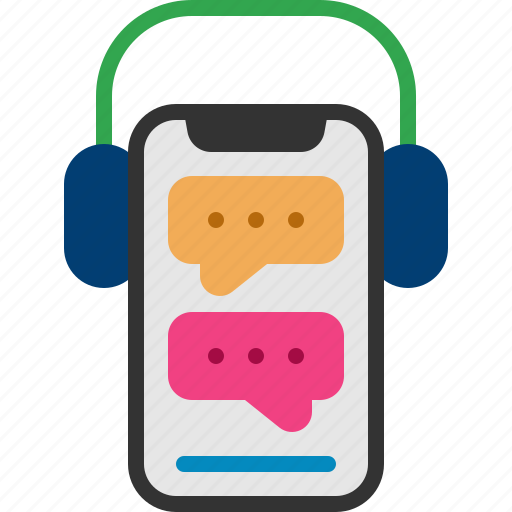 Conversation, chat, music, audio, listening, listen, smartphone icon - Download on Iconfinder