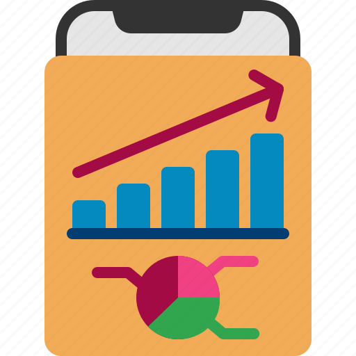 Finance, report, graph, statistic, analytic, phone, smartphone icon - Download on Iconfinder