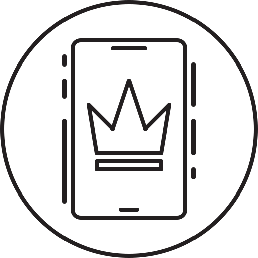 Crown, smartphone, mobile, phone icon - Free download