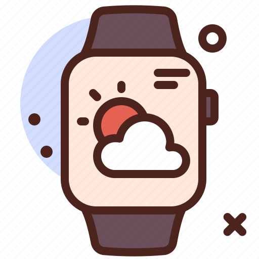Cloudy, tech, watch, gadget icon - Download on Iconfinder