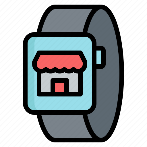 Shopping, online, shop, smartwatch, electronics, device, technology icon - Download on Iconfinder