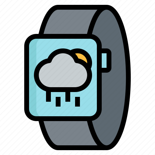 Weather, cloud, smartwatch, electronics, device, technology icon - Download on Iconfinder