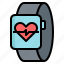 health, heart, smartwatch, electronics, device, technology 