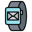email, smartwatch, electronics, device, technology