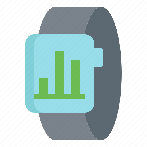 Chart, graph, smartwatch, electronics, device, technology icon - Download on Iconfinder