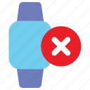 smartwatch, watch, wristwatch, smart, gadget, cancel, close, remove
