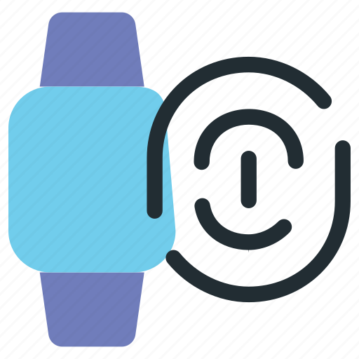 Smartwatch, watch, wristwatch, smart, gadget, fingerprint, print icon - Download on Iconfinder