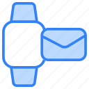 smartwatch, watch, wristwatch, smart, gadget, message, email, mail, envolope