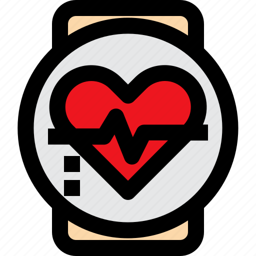 Monitor, health, tracker, rate, smart, watch, heart icon - Download on Iconfinder