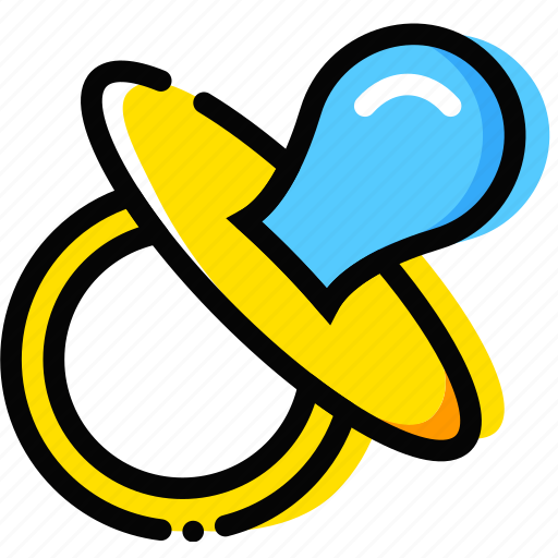 Baby, child, pacifier, toy, yellow icon - Download on Iconfinder