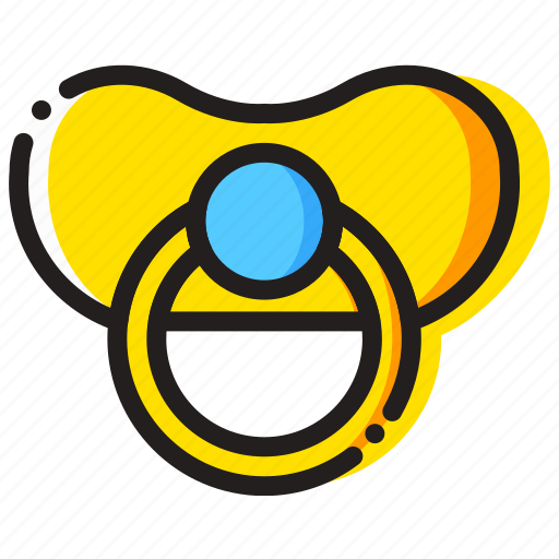 Baby, child, pacifier, toy, yellow icon - Download on Iconfinder