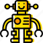 child, robot, toy, yellow 