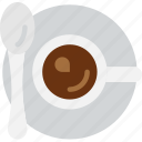 coffee, cup, drink, hot, shop, spoon