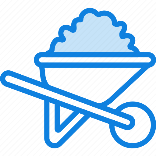 Building, construction, tool, wheelbarrow, work icon - Download on Iconfinder
