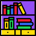 bookcase, education, knowledge, learning, study