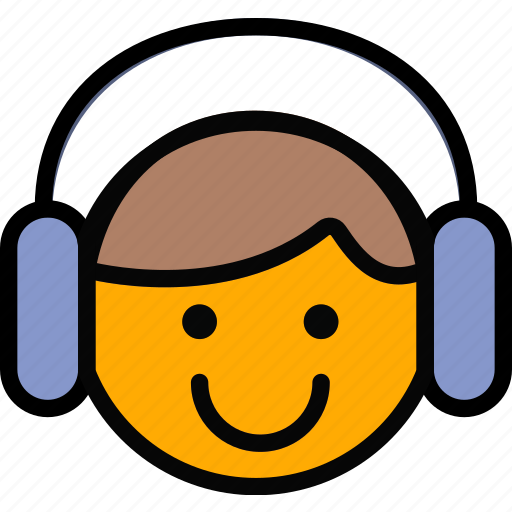 Emoji, emoticon, face, listening icon - Download on Iconfinder
