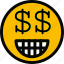 emoji, emoticon, face, money 