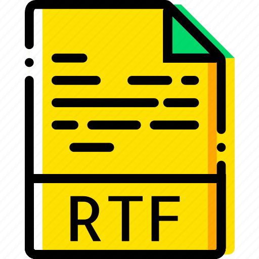 File, rtf, type, yellow icon - Download on Iconfinder