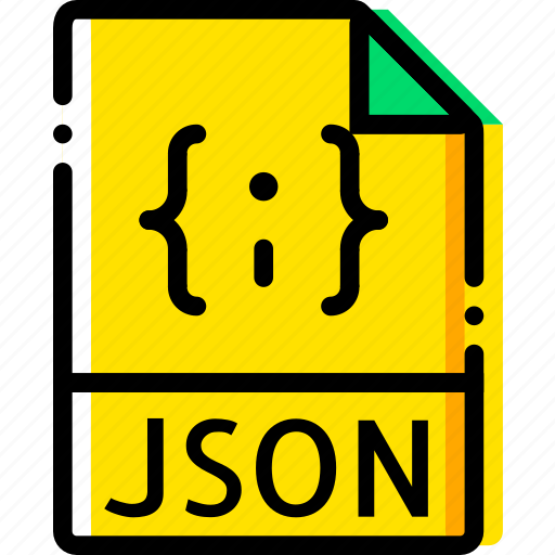 File, json, type, yellow icon - Download on Iconfinder