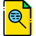file, search, type, yellow