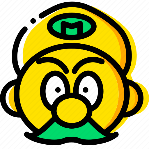 Aarcade, game, head, mario, yellow icon - Download on Iconfinder