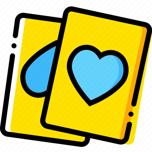 Cards, game, heart, poker, yellow icon - Download on Iconfinder