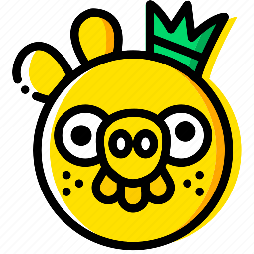 Angry, birds, game, king, pig, yellow icon - Download on Iconfinder