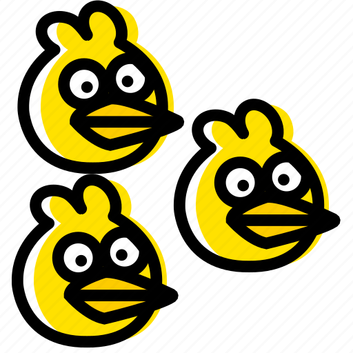 Angry, birds, blues, game, the, yellow icon - Download on Iconfinder