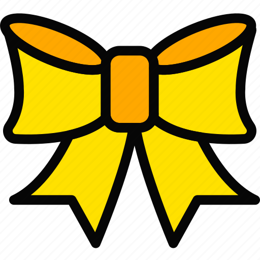Celebration, holiday, ribbon, season, yellow icon - Download on Iconfinder
