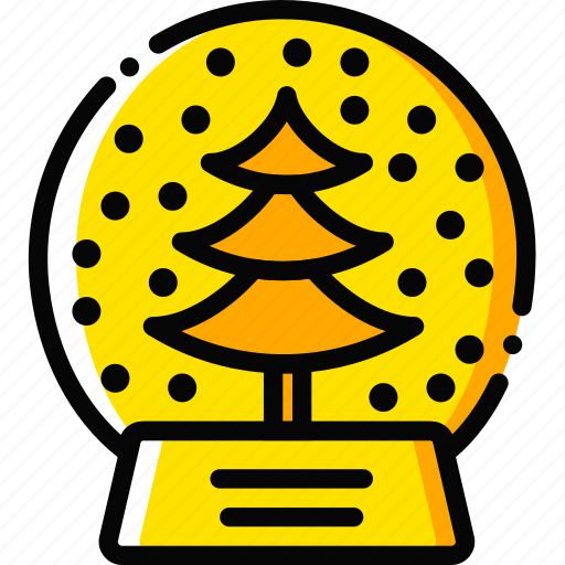 Globe, holiday, season, snow, yellow icon - Download on Iconfinder
