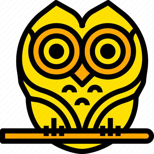 Bird, holiday, owl, season, yellow icon - Download on Iconfinder