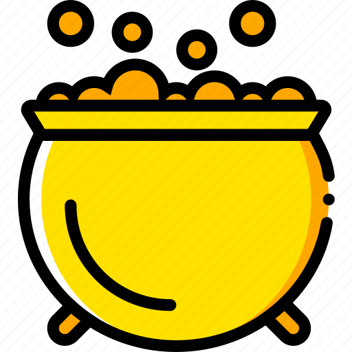 Bubbling, cauldron, holiday, season, yellow icon - Download on Iconfinder