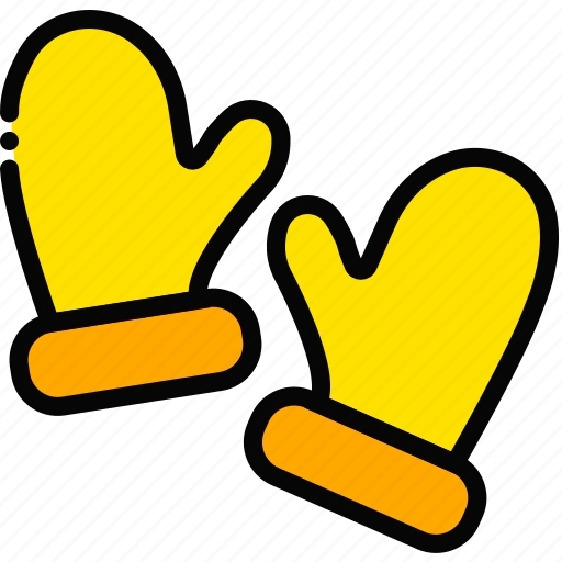 Holiday, mittens, season, winter, yellow icon - Download on Iconfinder