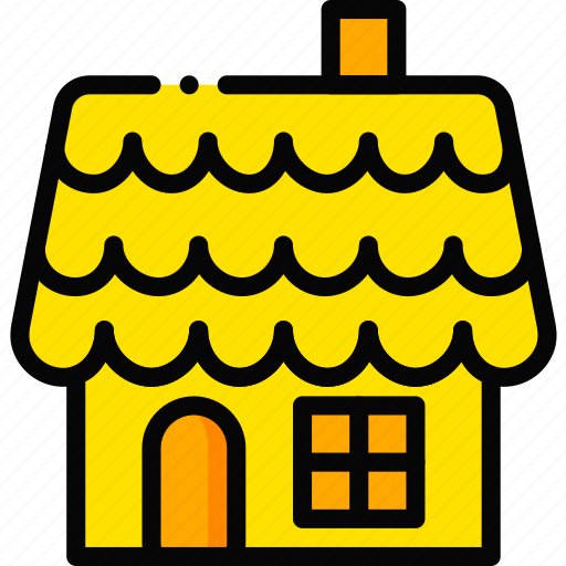 Gingerbread, holiday, house, season, yellow icon - Download on Iconfinder