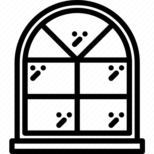 Arched, belongings, furniture, households, window icon - Download on Iconfinder
