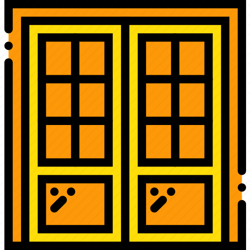Belongings, doors, double, furniture, households, sided icon - Download on Iconfinder