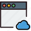 add, cloud, communication, interaction, interface, to, window 