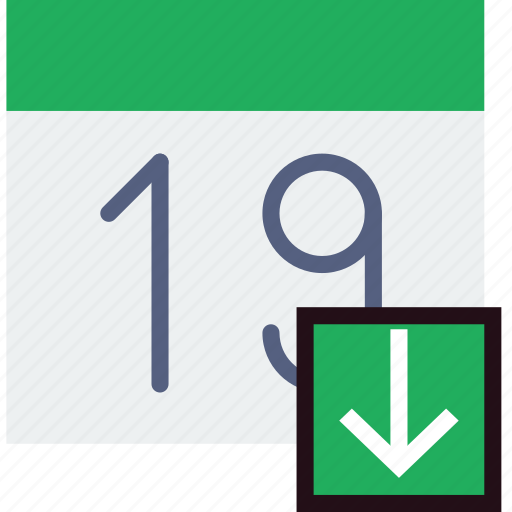 Calendar, communication, download, interaction, interface icon - Download on Iconfinder